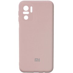 Чехол Silicone Cover Full Camera (AA) для Xiaomi Redmi Note 10 / Note 10s, Розовый / Pink Sand