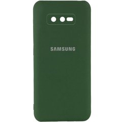 Чехол Silicone Cover My Color Full Camera (A) для Samsung Galaxy S10e, Зеленый / Dark green