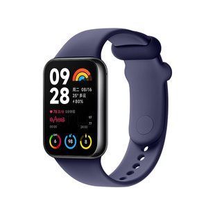 Ремінець силіконовий для Xiaomi Mi Band 8/9/10 Pro з металевим кріпленням, Темно-синій