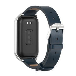 Ремінець із екошкіри MiJobs для Redmi Smart Band 3 / Mi Band 9 Active, Синій