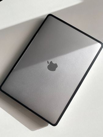 Пластикова накладка c силіконовим бампером для Macbook AIR 15 m2/m3, Чорний, Macbook AIR 15 m2/m3