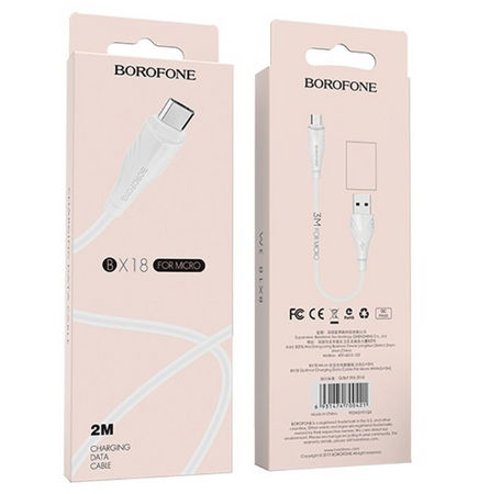 Дата кабель Borofone BX18 Optimal USB to MicroUSB (3 МЕТРА)