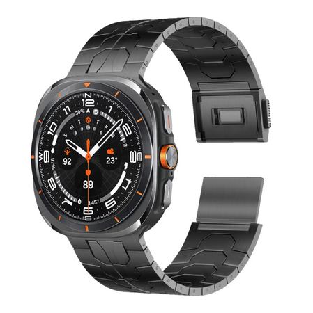 Металевий ремінець для Samsung Galaxy Watch 7 Ultra 47mm з магнітною застібкою, Чорний