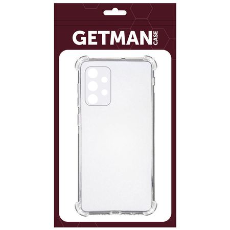 TPU чехол GETMAN Ease logo усиленные углы для Samsung Galaxy A32 4G, Бесцветный (прозрачный)
