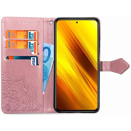 Кожаный чехол (книжка) Art Case с визитницей для Xiaomi Redmi Note 10 / Note 10s, Розовый