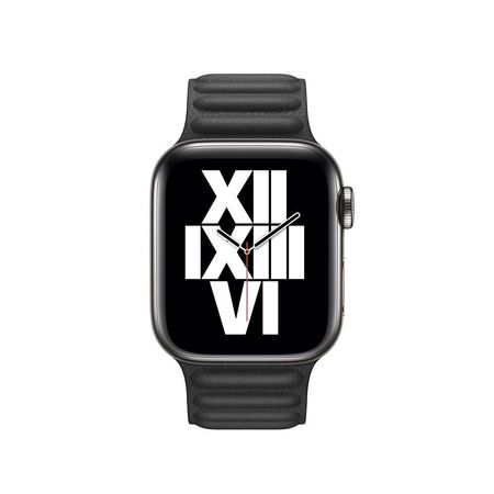 Ремешок кожаный BlackPink Leather Link Band для Apple Watch 42/44mm, Черный