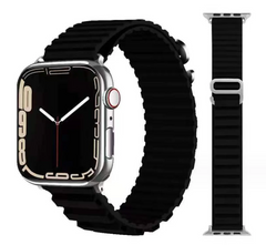 Силиконовый ремешок Alpine LOOP Apple Watch 42 / 44 / 45 / 49 AAA+, Чорний