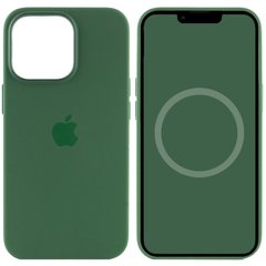 Чехол Silicone case (AAA) full with Magsafe and Animation для Apple iPhone 13 Pro Max (6.7"), Зеленый / Clover