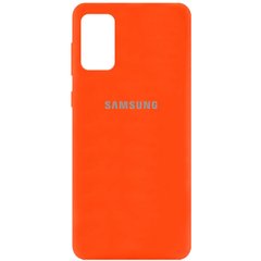 Чехол Silicone Cover Full Protective (AA) для Samsung Galaxy A02s, Оранжевый / Neon Orange