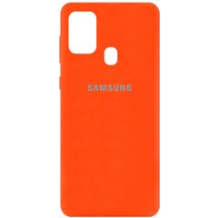 Чехол Silicone Cover Full Protective (AA) для Samsung Galaxy M31, Оранжевый / Neon Orange
