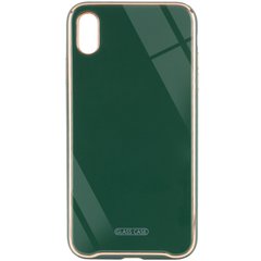 TPU+Glass чехол Venezia для Apple iPhone XS Max (6.5"), Зеленый / Dark Green