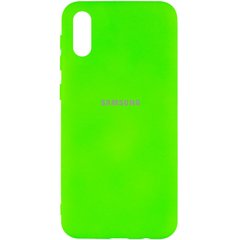 Чехол Silicone Cover My Color Full Protective (A) для Samsung Galaxy A02, Салатовый / Neon green