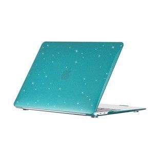 Чехол для MacBook Air 15" A2941 с блестками, Малахитовый.