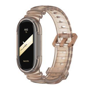 Ремінець силіконовий MIJOAS для Miband 8/9, Прозоро-коричневий