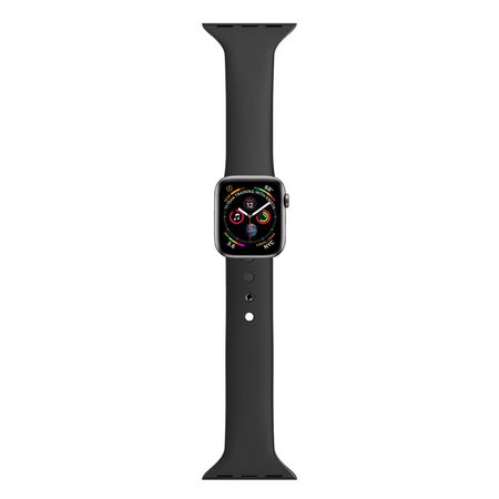 Ремешок BlackPink Силиконовый Узкий для Apple Watch 42/44mm Черный