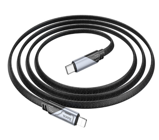 Дата кабель USAMS US-SJ591 Type-C to Type-C PD 100W Transparent Digital Display Cable (2m)