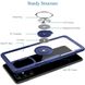 TPU+PC чехол Deen CrystalRing for Magnet (opp) для Samsung Galaxy A71, Бесцветный / Синий