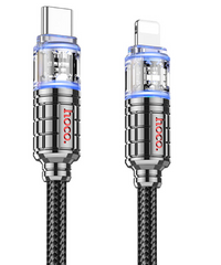Дата кабель Hoco U122 Lantern Transparent Discovery Edition Type-C to Lightning