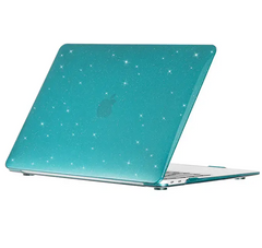 Чехол накладка для MacBook Pro 16" (A2485) с блестками, Смарагдовий