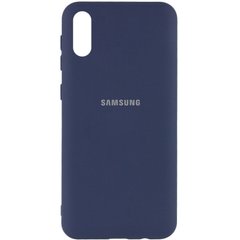 Чехол Silicone Cover My Color Full Protective (A) для Samsung Galaxy A02, Синий / Midnight blue