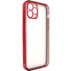Прозрачный силиконовый чехол глянцевая окантовка Full Camera для Apple iPhone 13 Pro Max (6.7"), Красный