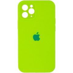 Чехол Silicone Case Full Camera Protective (AA) для Apple iPhone 12 Pro Max (6.7"), Салатовый / Neon green