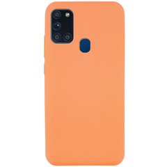 Чехол Silicone Cover Full without Logo (A) для Samsung Galaxy A21s, Оранжевый / Papaya