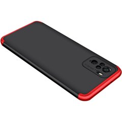 Пластиковая накладка GKK LikGus 360 градусов (opp) для Xiaomi Redmi Note 10 / Note 10s, Черный / Красный