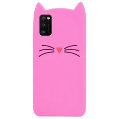 Силиконовая накладка 3D Cat для Samsung Galaxy A41, Розовый