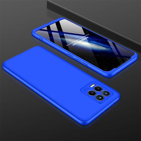 Пластиковая накладка GKK LikGus 360 градусов (opp) для Realme 8 / 8 Pro, Синий