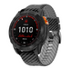 Силіконовий ремінець з карбоновим візерунком 22 мм для Garmin Fenix / Enduro / Tactix, Black+Grey