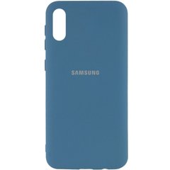Чехол Silicone Cover My Color Full Protective (A) для Samsung Galaxy A02, Синий / Navy blue