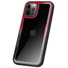 TPU+PC чехол G-Case Shock Crystal для Apple iPhone 12 Pro Max (6.7"), Черный / Красный