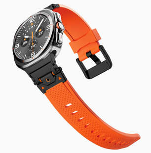 Металевий ремінець Armor Pro із силіконовою вставкою для Samsung Galaxy Watch 8 40/44 мм., orange+black