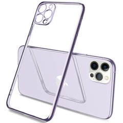 Прозрачный силиконовый чехол глянцевая окантовка Full Camera для Apple iPhone 13 Pro Max (6.7"), Сиреневый