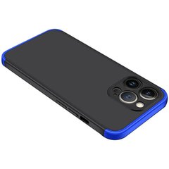 Пластиковая накладка GKK LikGus 360 градусов (opp) для Apple iPhone 13 Pro (6.1"), Черный / Синий