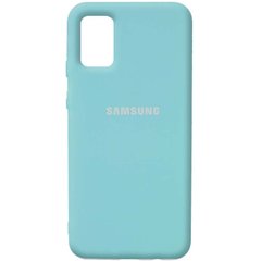 Чехол Silicone Cover Full Protective (AA) для Samsung Galaxy A02s, Бирюзовый / Ice Blue