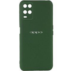 Чехол Silicone Cover My Color Full Camera (A) для Oppo A54 4G, Зеленый / Dark green