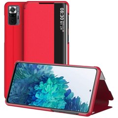 Чехол-книжка Smart View Cover для Xiaomi Redmi Note 10 Pro / 10 Pro Max, Красный