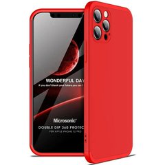 Пластиковая накладка GKK LikGus 360 градусов (opp) для Apple iPhone 12 Pro Max (6.7"), Красный