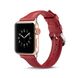 Ремешок кожаный BlackPink Узкий для Apple Watch 38/40mm, Красный