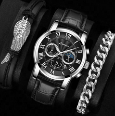 Подарочный набор часы + браслеты (59434), Silver