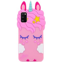 Силиконовая накладка 3D Little Unicorn для Samsung Galaxy A41, Розовый