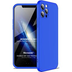 Пластиковая накладка GKK LikGus 360 градусов (opp) для Apple iPhone 12 Pro Max (6.7"), Синий