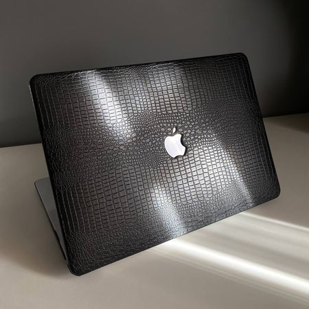 Чохол накладка на MacBook Air 13.6 M2/M3/M4 (A2681/А3113/A3240), Чорний Глянець