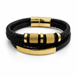 Браслет шкіряний " Luxe Layer " 21см., Gold