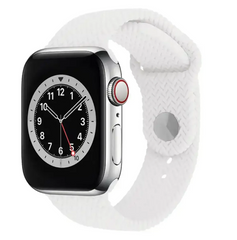 Силиконовый ремешок Braid для Apple Watch 42 / 44 / 45 / 49 AAA+ AAA+, Білий