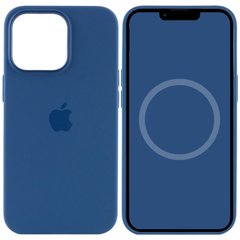 Чехол Silicone case (AAA) full with Magsafe and Animation для Apple iPhone 13 Pro Max (6.7"), Синий / Blue Jay