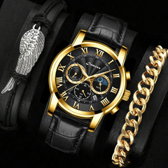 Подарочный набор часы + браслеты (59434), Gold