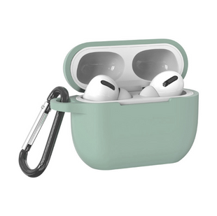 Чохол силіконовий з карабіном для Airpods 3, Фісташковий